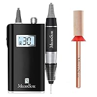 MelodySusie Professional Rechargeable 30000 RPM Nail Drill with Large Barrel Nail Buffer Bit