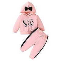 Cute Outfits for Teen Boys Big Sister Little Sister Matching Outfit Toddler Baby Girl Letter Graphic Long Sleeve