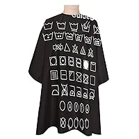 Laundry Room Sign Barber Cape - Salon Hair Cutting Cape for Women, Men, Kids, Adults, Laundry Guide Black Haircut Cape with Adjustable Elastic Neckline Hairdressing Stylist Cape Gown Accessories