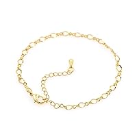 10Pcs Brass Bracelet Chain,Fashion Wave Ring Chain,Handmade Jewelry,Gift for Her 20cm Gold