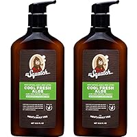 Dr. Squatch Men's Natural Lotion Non-Greasy - 24-hour moisturization hand and body lotion - Made with Shea Butter, Coconut Oil, Vitamin E, & Menthyl Lactate - Cool Fresh Aloe (2 Pack)