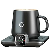Smart Heated Coffee Mug Warmer & Mug Set - Heated Mug Warmer with Auto Shut Off, 1°F Precise Temperature Control Mug Warmer, Electric Coffee Mug Warmer for Desk, Birthday Gifts for Women and Men