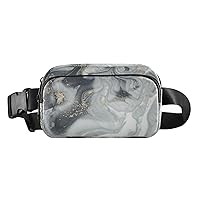 Natural Luxury Marble Belt Bag for Women Men Water Proof Fanny Bags with Adjustable Shoulder Tear Resistant Fashion Waist Packs for Party
