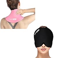 ComfiTECH Migraine Ice Head Wrap, Headache Relief Hat for Tension Puffy Eyes Migraine Relief & Neck Ice Pack Wrap Gel Reusable Ice Packs for Neck Pain Relief