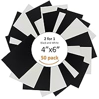 Creative Picture Frames 4x6-inch Black Board with White Back Face Acid Free 4-ply Mat Backer Board (Pack of 50)