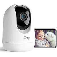 2K/3MP 360° Pet Camera with Phone App, 2.4G WiFi Only, Indoor Security Camera for Baby/Dog, Pan/Tilt Video Baby Monitor with Super IR Night Vision, Motion Detection, 2-Way Audio, Work with Alexa