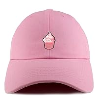 Trendy Apparel Shop Cupcake Patch Solid Cotton Unstructured Dad Hat