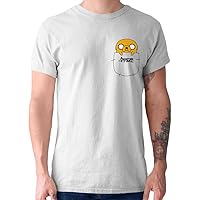 Adventure Time Jake The Dog Pocket Print Mens and Womens Short Sleeve T-Shirt