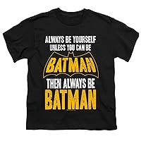 Batman Always Be Yourself Youth Kids Boys T Shirt & Stickers