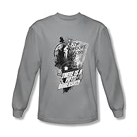 Mens Fifth Dimension Long Sleeve Shirt In Silver