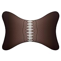 American Football Rugby Car Headrest Pillow 2pcs Memory Foam Neck Pillow Neck Support Pillow for Camping and Traveling
