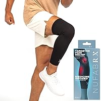 Leg Compression Sleeve for Pain Relief, Thigh, Calf and Knee Brace, Medicine-Infused Compression Sleeves for Women and Men with Arthritis, Tendonitis and Calf Cramps