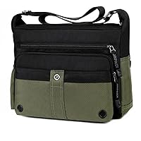 Men'S Casual Shoulder Bag, Large Capacity Outdoor Oxford Cloth Messenger Bag, Men'S Business Briefcase