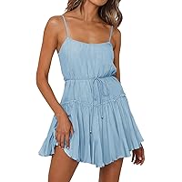 Sexy Dresses for Women, Women's Loose Sweetheart Lace Splicing Short Sleeveless 2024, S XXL