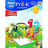 Interactive Pre-K Curriculum Activity Book/Coloring Book: Ages 3-5 Learning Fun : Educational Hip Hop for Kids: Alphabet Activities, Numbers and ... Concepts, Creative Arts, Handwriting Practice
