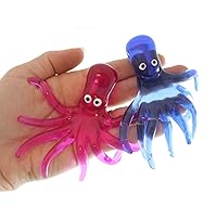 2 Octopus Ultra Sticky Toy - Super Sticky Novelty Toy - Sticky Hands Animal (Random Colors)