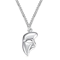 Phantom of The Opera Mask Pendant Necklace Keychain Broadway Merchandise Theatre Jewelry Gifts for Women Teen Girls