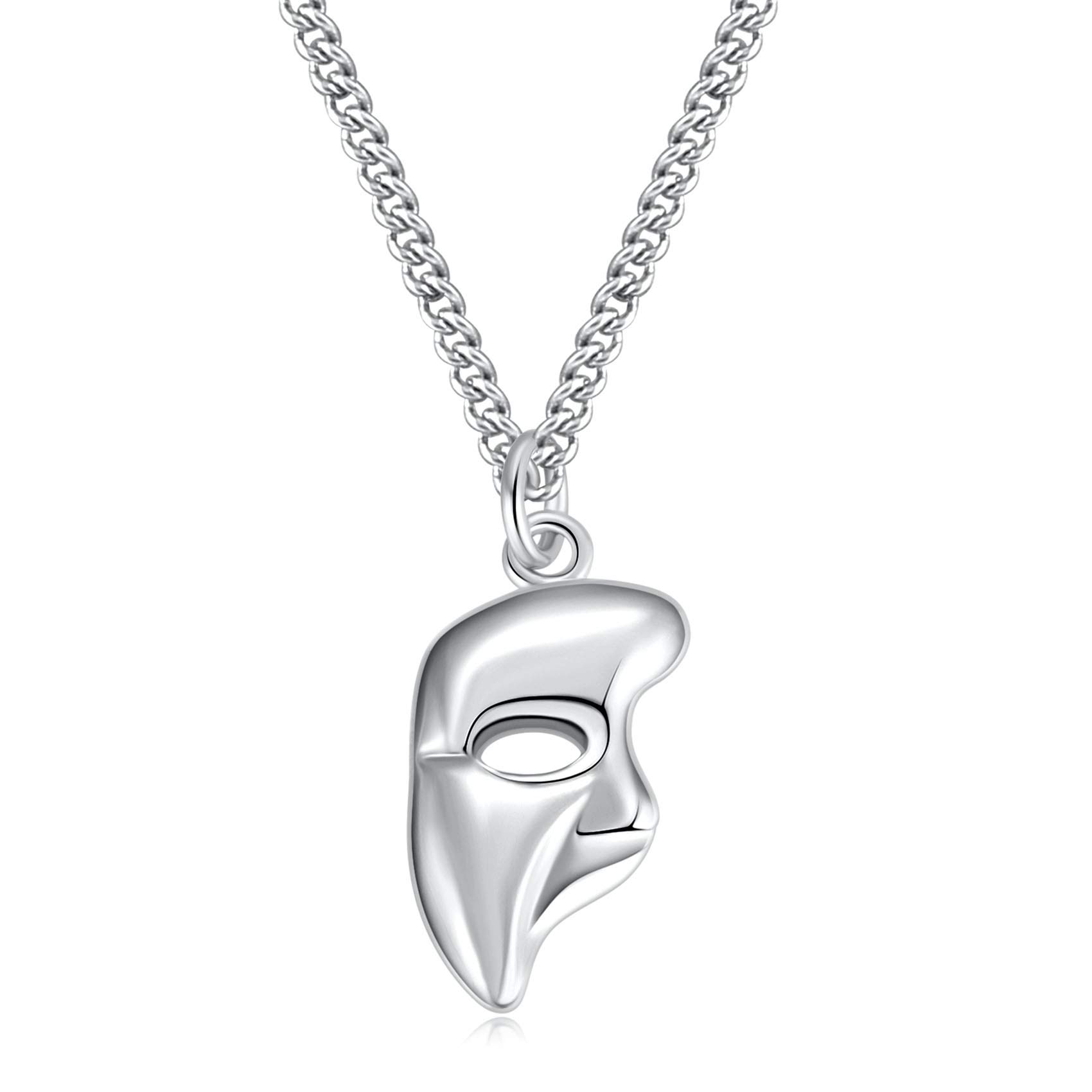 Ukodnus Phantom of The Opera Mask Pendant Necklace Keychain Broadway Merchandise Theatre Jewelry Gifts for Women Teen Girls Fans