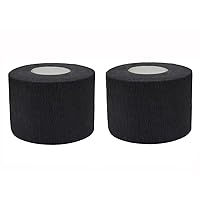 2 Rolls Black Disposable Barber Neck Paper Strips Professional Hairdressing Stretchy Wrap Barber Accessories for Salon Hair Cutting Shaving Styling