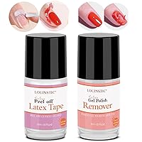 Professional Gel Polish Remover Kit, 3 to 5 Minutes Easy Remove Gel Nail Polish, Nail Gel Remover with Peel Off Latex Tape Cuticle Guard