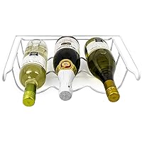 Sorbus® Fridge Wine Rack- Refrigerator Bottle Rack Holds 3 Bottles of Your Favorite Wine or Drink Universal Bottle Holder Will Fit Most Fridges
