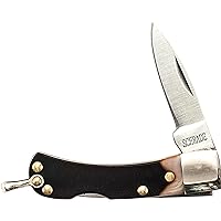 Old Timer 1OT Small Lockback Traditional Pocket Knife with 1.6in High Carbon Stainless Steel Blade, Sawcut Handle, and Convenient Everyday Carry Size for EDC, Utility, Box Opener, Camping, and Outdoor