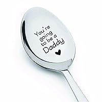 Gift for Husband | You're Going To Be Daddy- Engraved Spoon Gift for Dad | Pregnancy Announcement Gift for Him | Gender Reveal Gift for Husband from Wife | Baby Announcement Spoon - 7 inches