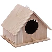 Qiangcui Birdhouses Parakeet, Craft for Kids Home Decor Hang Indoors or Outdoors Durable Construction Bird Nest Box