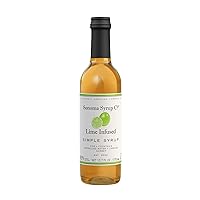 Lime Infused Simple Syrup, 12.7 fl oz for Coffee, Cocktails, and Cooking