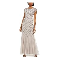 Adrianna Papell Women's Bead Covered Gown