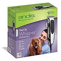 Andis 23585 EasyClip Whisper 12-Piece Adjustable Blade Clipper Kit, Pet Grooming, PM-4