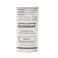 Earl Grey Naturally Better Deodorant - Sensitive Skin Formula, Aluminum-Free, Baking Soda-Free, All-Natural, Magnesium & Activated Charcoal,Plant-Derived, Made in USA by DAYSPA Body Basics