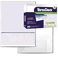 VersaCheck Secure Checks - 250 Blank Business Voucher Checks - Blue Classic - 250 Sheets Form #1002 - Check on Bottom