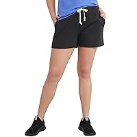 Hanes Womens Essentials Drawstring Shorts, Cotton Shorts For Women, Adjustable Shorts