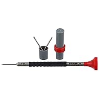 Bergeon 55-684 6899-AT-120 Stainless Steel Ergonomic 1.2mm Screwdriver with Spare Blades Watch Repair Kit