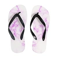 Vantaso Slim Flip Flops for Women Purple Marble Yoga Mat Thong Sandals Casual Slippers