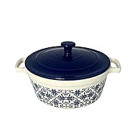 Stoneware Casserole with Lid - 9.75