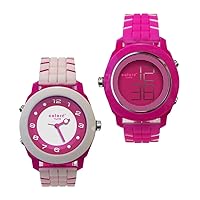 Color Twins Classic YS-70 Watch, White, Dial Color - Pink, Watch Reversible