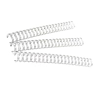 Akiles Double Loop Wire Binding Spines 3/16-inch (5mm), 32 Loops 3:1 Pitch (Pk of 100) Silver