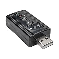 Tripp Lite USB External Sound Card Microphone Speaker Virtual 7.1 Channel (U237-001)
