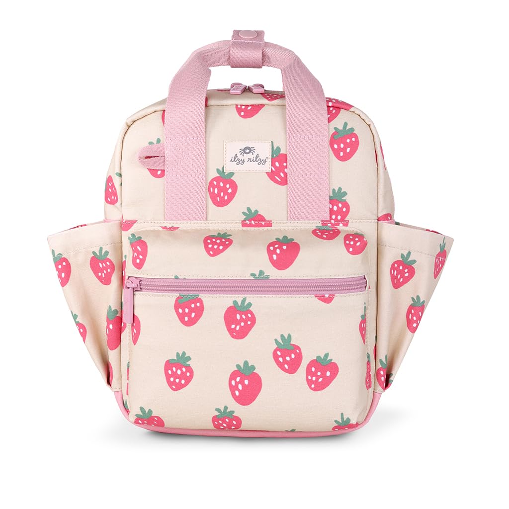 Itzy Ritzy Kid's Toddler Backpack, Strawberry, Small