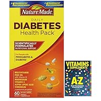 Nature Made Diabetes Health Pack, 60 Packets +Guide Vitamins Supplements Free Cannot + Pill Organize Free Include