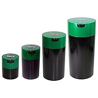 Vacuum Sealed airtight containers.29-Liter to 2.35-Liter, Green/Black, 4 Piece