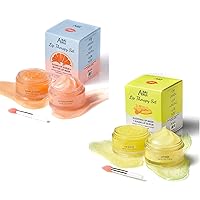 ANAI RUI 2 Lip Care Kits with Turmeric Lip Mask Set & Graperfruit Lip Treatmen Set for Dark Lips, Hydrating & PlumpIng Lips