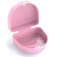 Orthodontic Mouthguard Case Dental Retainer Case-Pink