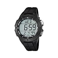 Calypso Unisex Digital Watch with LCD Dial Digital Display and Black Plastic Strap K5607/6