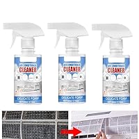 60ml Household Air Conditioner Cleaner, Air Conditioner Foam Coil Cleaner, Air Conditioner Cleaner Foam Spray, No Rinse Evaporator & Condenser Coil Cleaning Deodorizer (3PC)