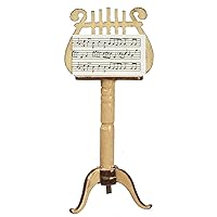 Dollhouse Music Stand Oak Miniature Music Room School Instrument 1:12 Scale
