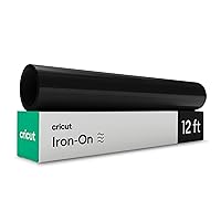 Cricut Everyday Iron On - 12” x 12ft - HTV Vinyl for T-Shirts - Use with Cricut Explore Air 2/Maker, StrongBond Guarantee, Outlast 50+ Washes, Black