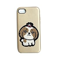 Shih Dog Leather Smartphone Case for iPhone Xs Max, Beige